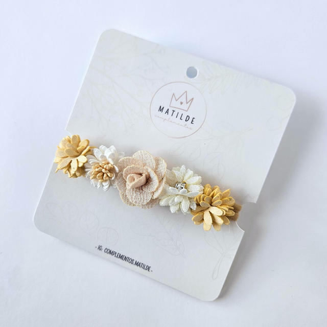 Cintillo Bebe Rosa Central Beige