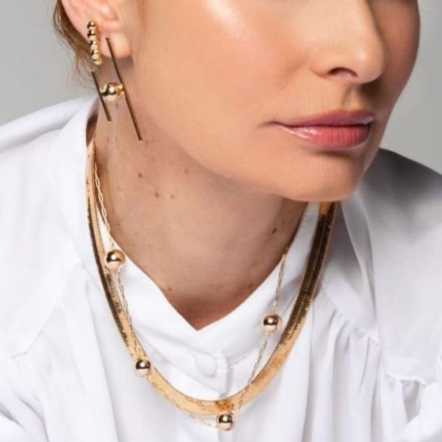 Brinco Redondo Esfera Fio