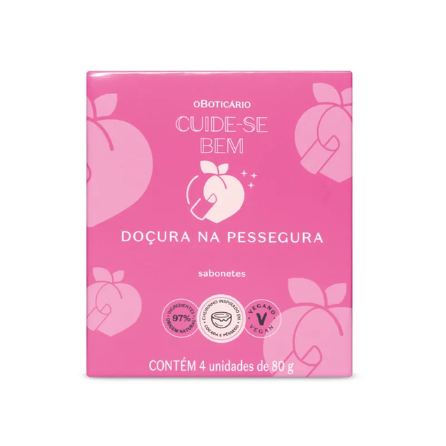 Sabonetes Em Barra Cuide-se Bem Doçura na Pessegura 4x80g