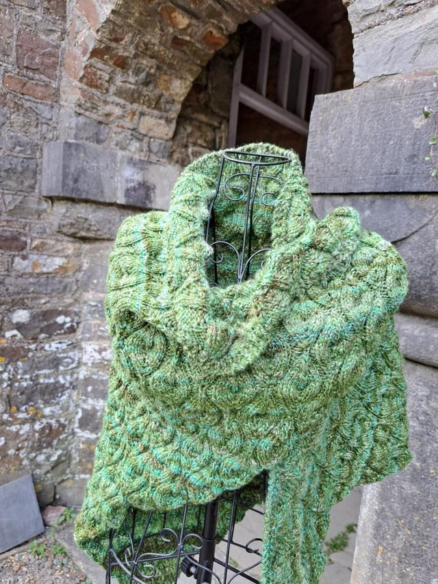 Handmade triangular shawl