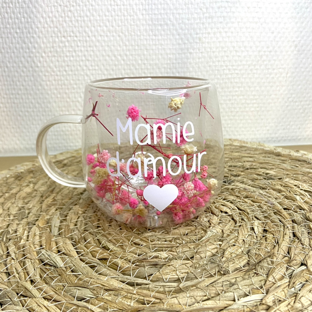 Tasse floral rose