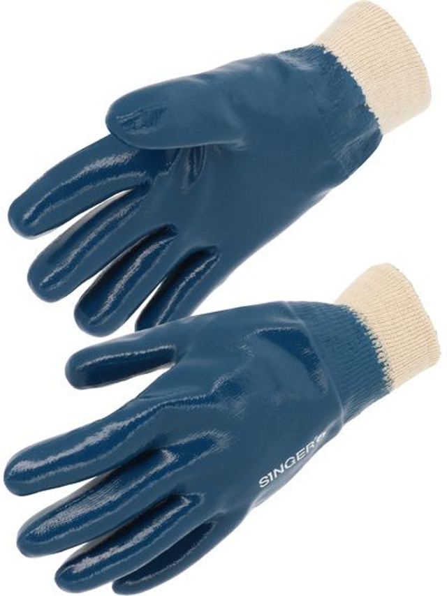 GANT NITRILE TOUT ENDUIT ENDUCTION LOURDE POIGNET TRICOT Type NBR 327 