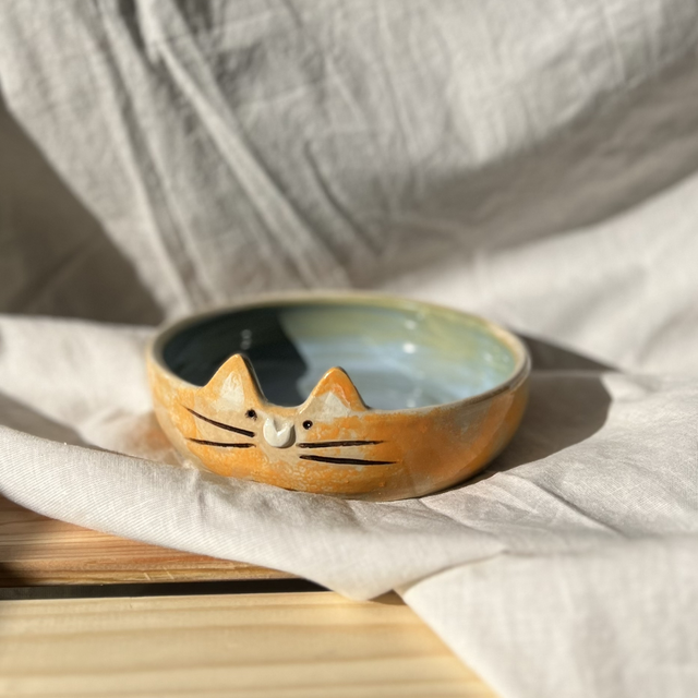 Katzenschüssel hellblau 002