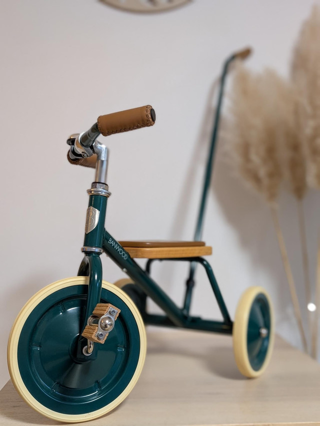 Tricycle Banwood vintage vert - Prix neuf : 149 euros