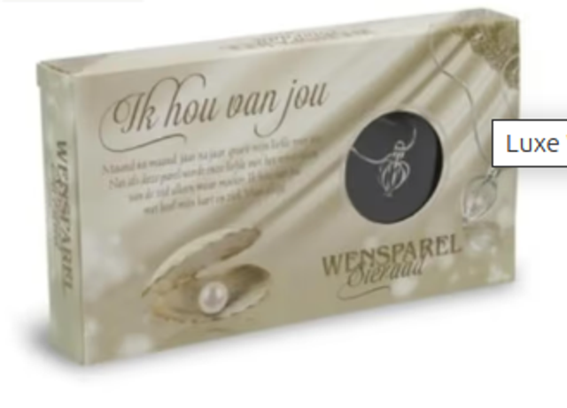 Luxe Wensparel sieraad Ik hou van jou