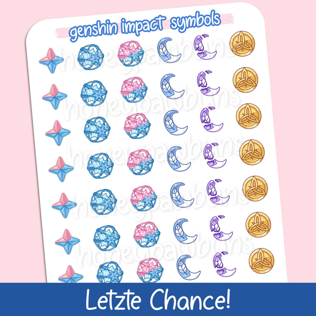 Genshin Impact Symbols Sticker Sheet - ST2318
