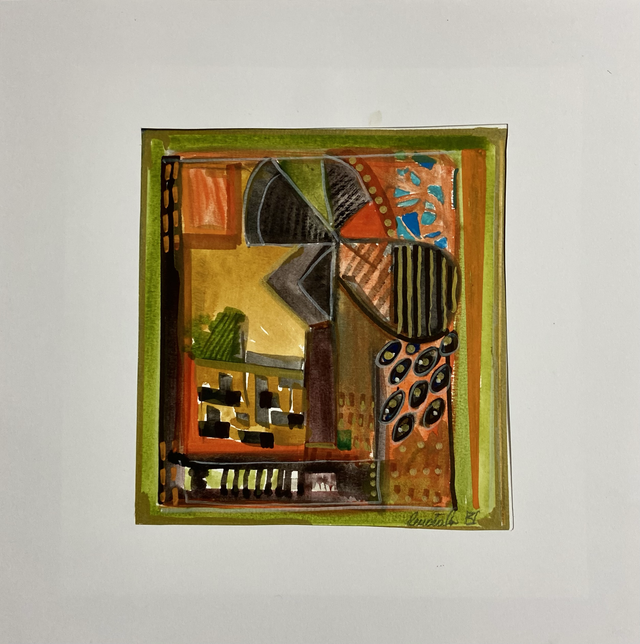 ARTSOS - WATER- COLOR ART ON PAPER /TNRS11b LITTLE GARDEN 