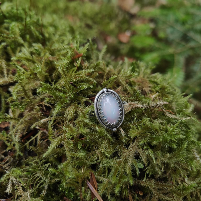 Bague Opale Welo Argent Massif