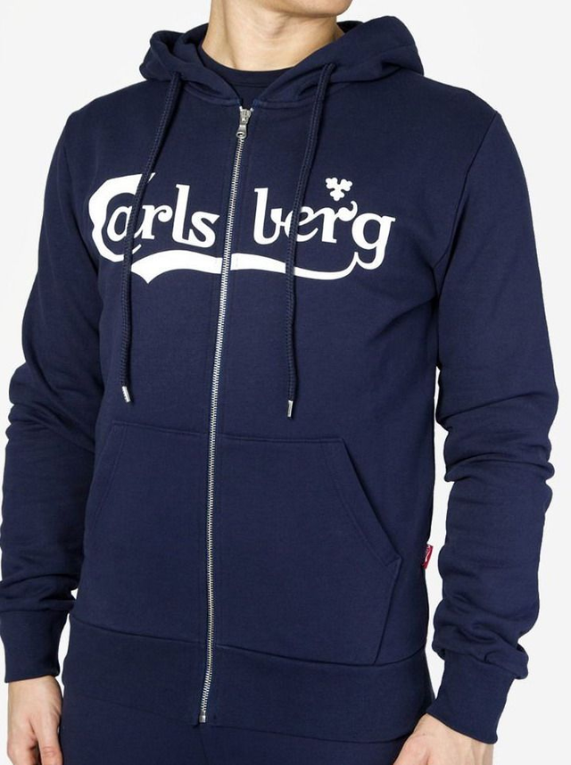 FELPA Carlsberg cappuccio zip stampa classic