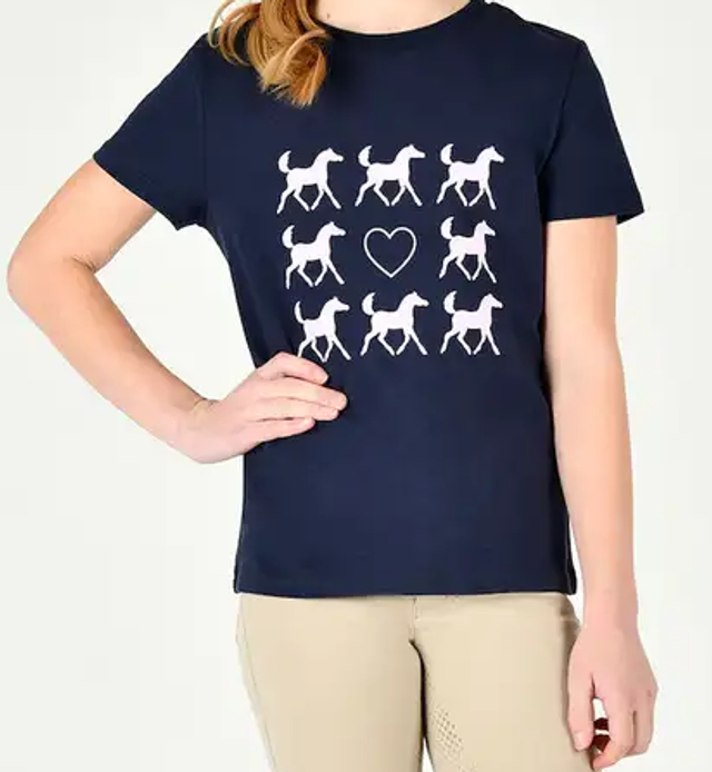 Dublin Kids Tilly Heart Horses T-Shirt