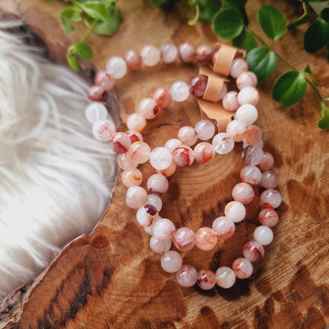 Fire Quartz Beaded Bracelet 