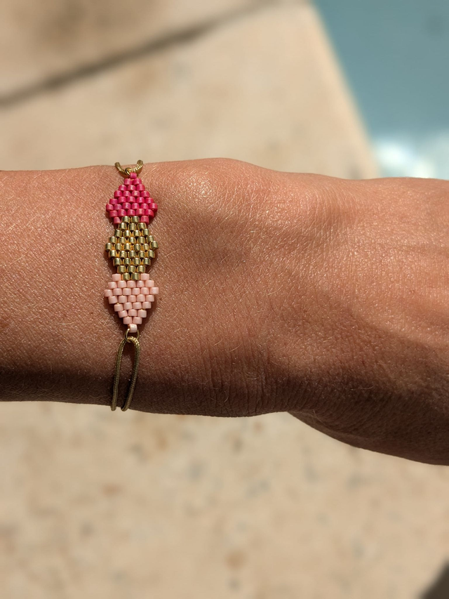 06-Bracelet cordon losange grand modèle