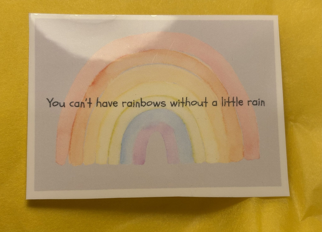No rainbows without rain vinyl sticker