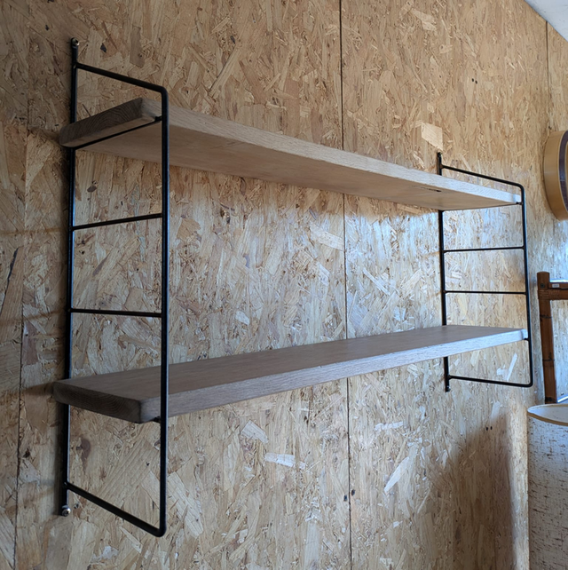 Etagère string planches en bois