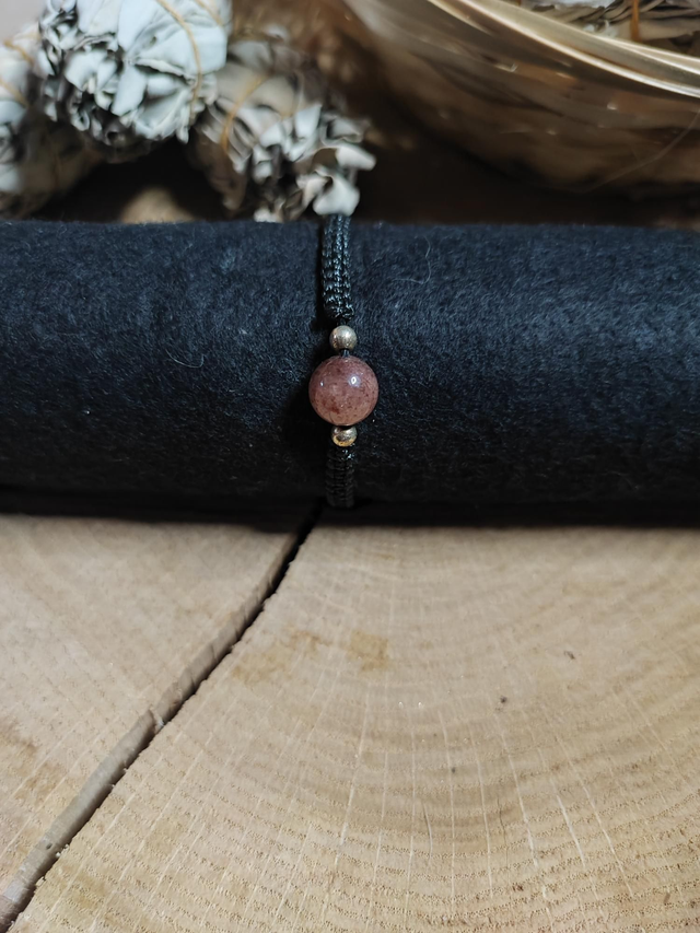 Bracelet tressé Quartz Fraise 