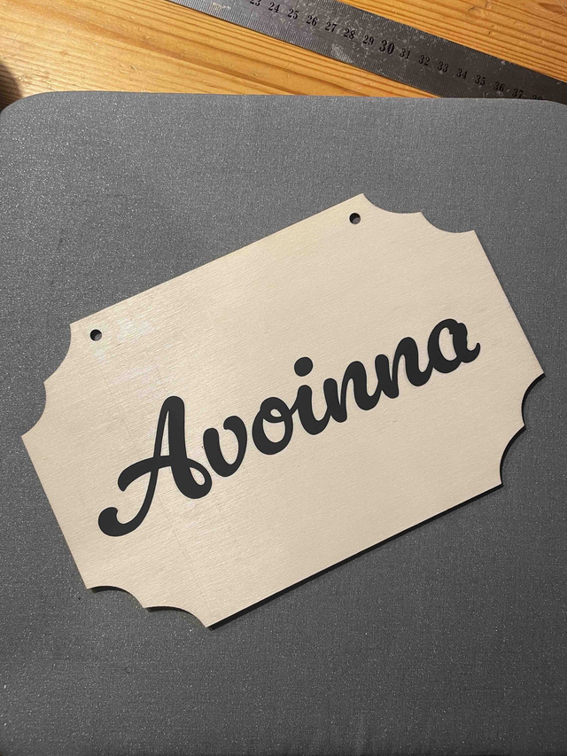 Vanerikyltti "Suljettu/Avoinna" 2-puoleinen