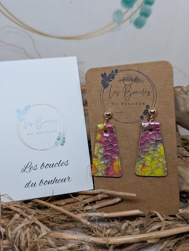 Boucles d'oreilles Simply jaune s006