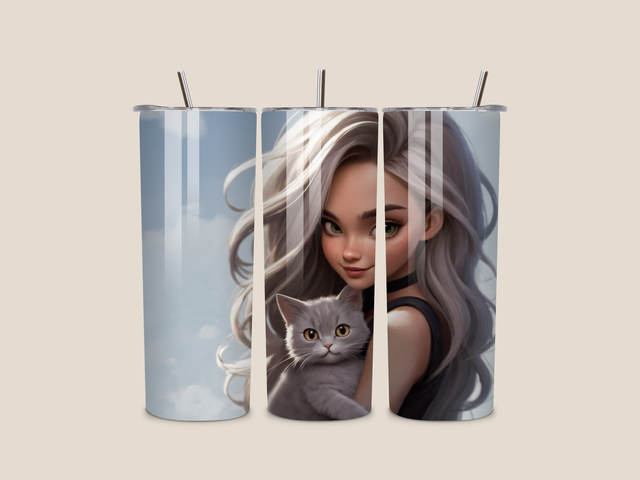 Girl mit Katze