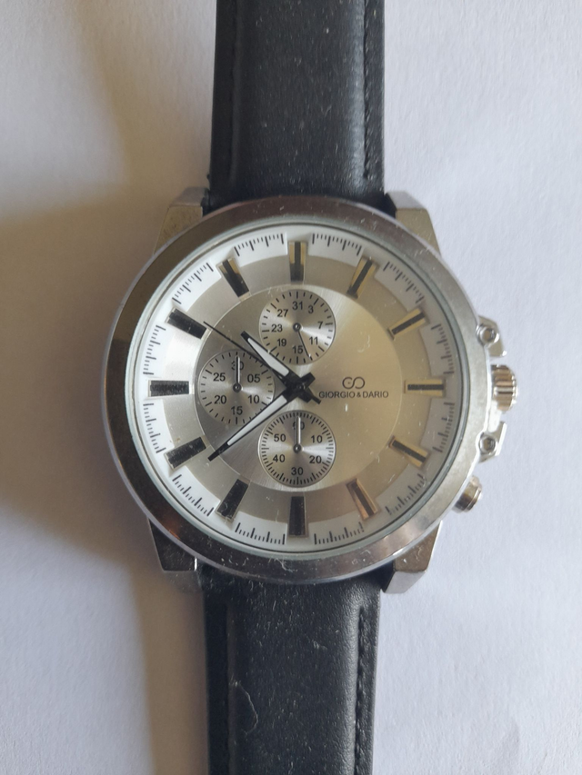 Montre homme Giorgio &amp; Dario homme bracelet cuir noir