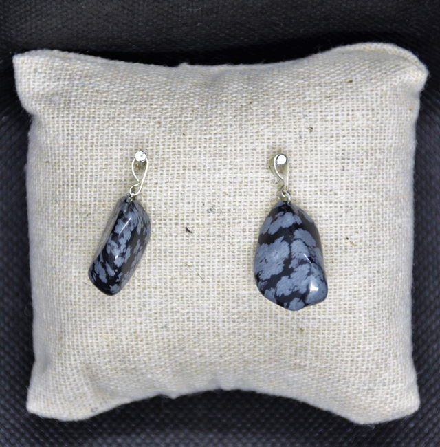 Pendentif en Obsidienne Flocon de neige