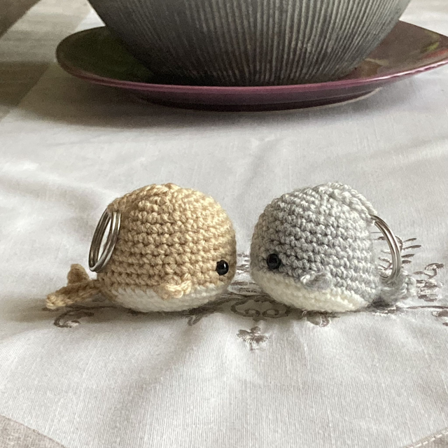 Porte-clés baleine au crochet