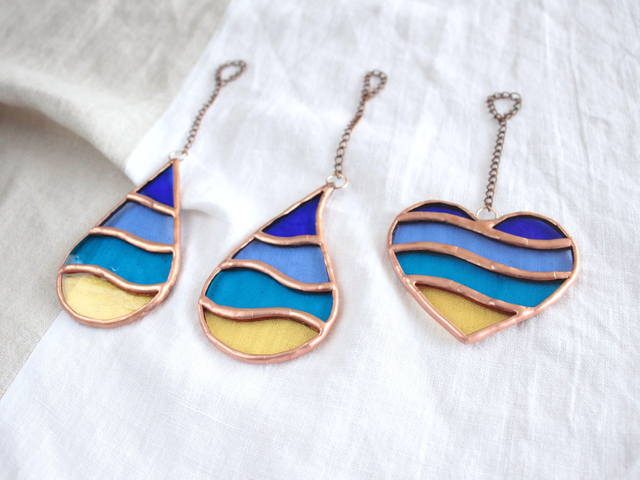 🏖️ Suspension Bord de Mer en vitrail