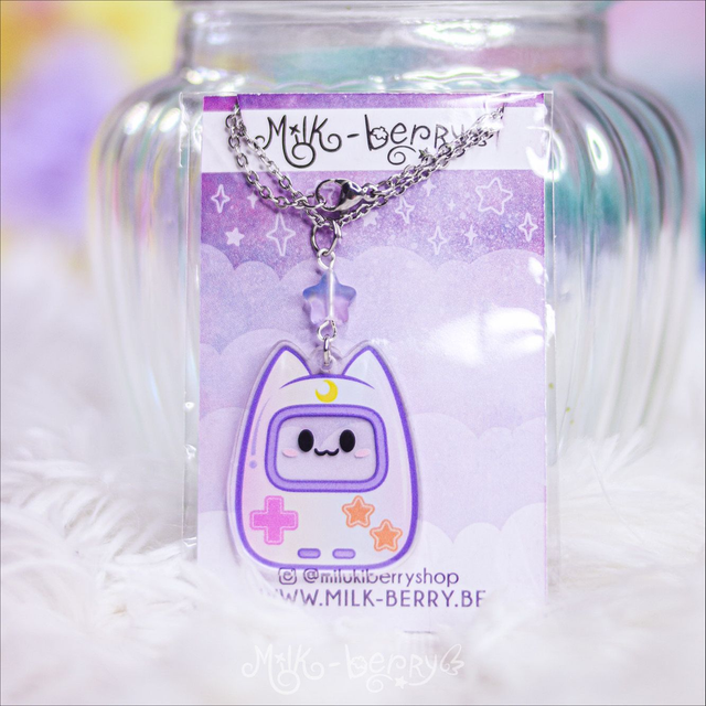 Collier Acrylique Recyclé Cute Nekotchi