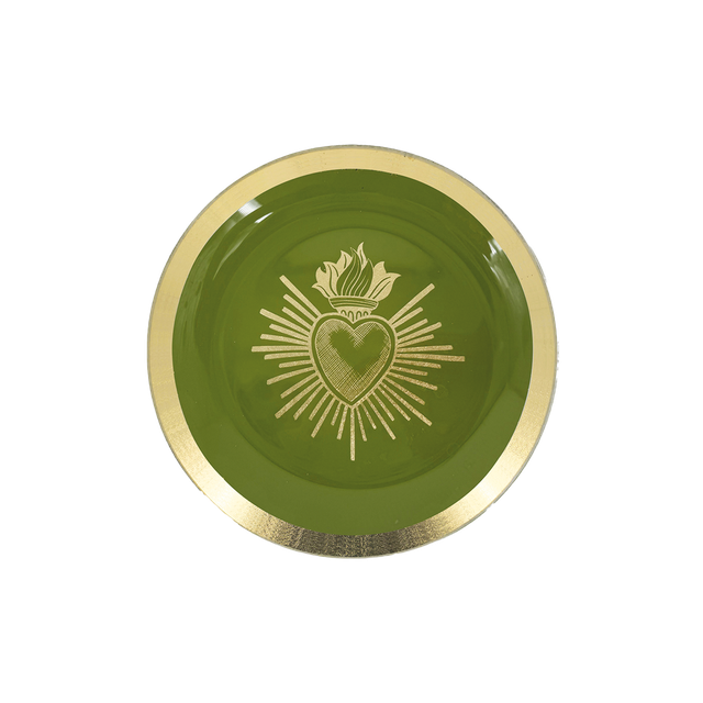Assiette Ex-voto vert PM