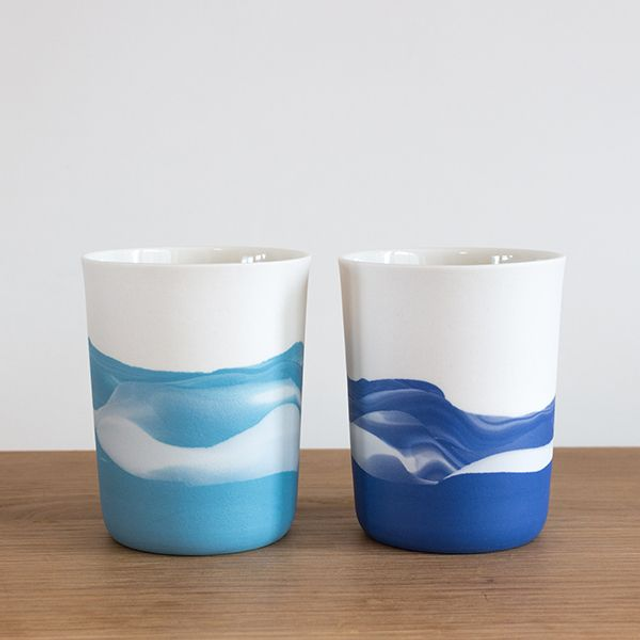 Tasse - 32 cl - Horizons - Bleu turquoise