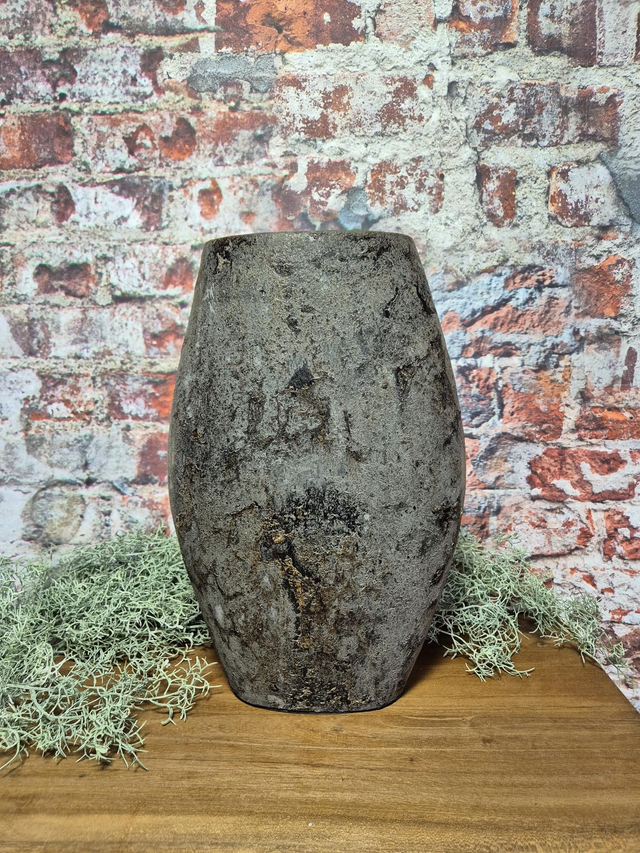 Bloempot steen, ovaal