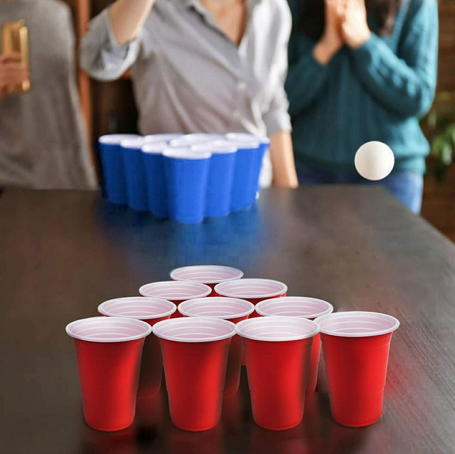 10 Beer Pong Becher 480ml + 6 Bälle