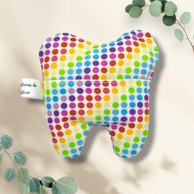 Pochette à dent arc en ciel 