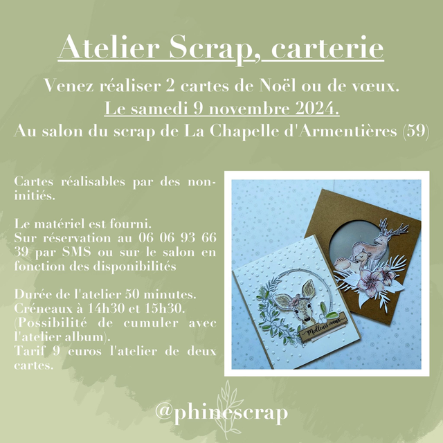 Atelier carterie creneau de 15h30
