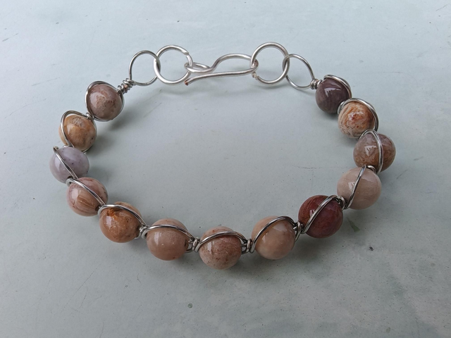 Bracelet antique Agate Crazy-lace