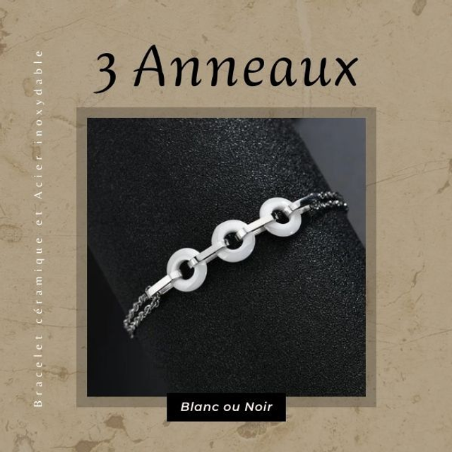 Bracelet céramique - 3 Anneaux 