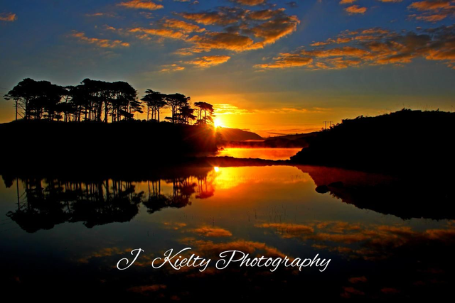 Sunrise at Pine Island, Derryclare Lake, Connemara, County Galway. 