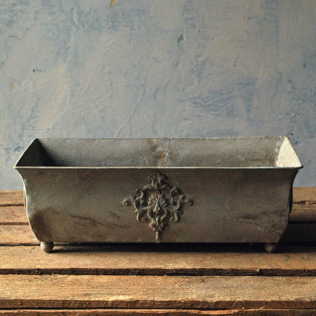 Zinc Rectangular Planter on Feet
