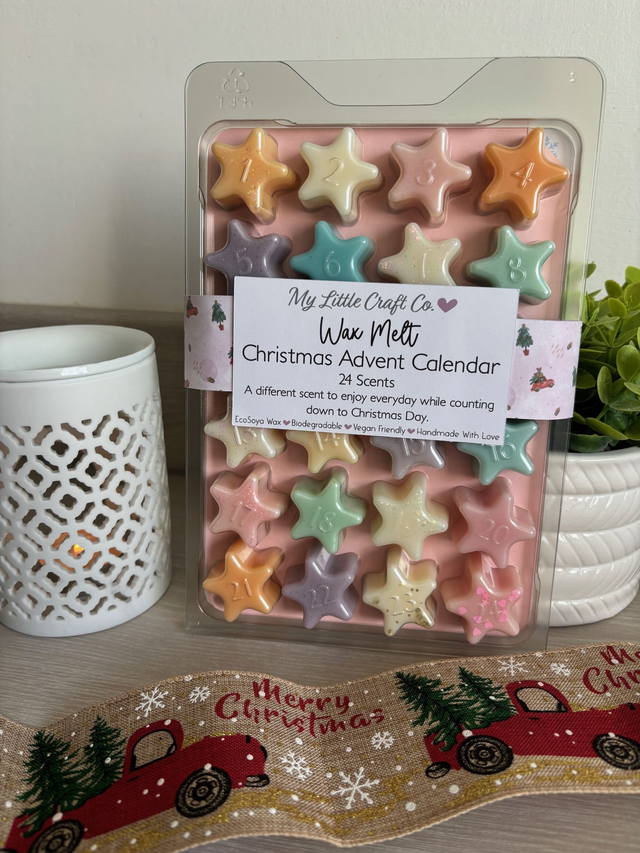 Christmas Wax Melt Advent Calendar, 24 Wax Melts, Countdown to Christmas