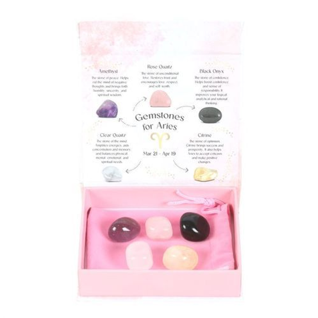 Zodiac Crystal Tumblestones Sets - Fire Signs