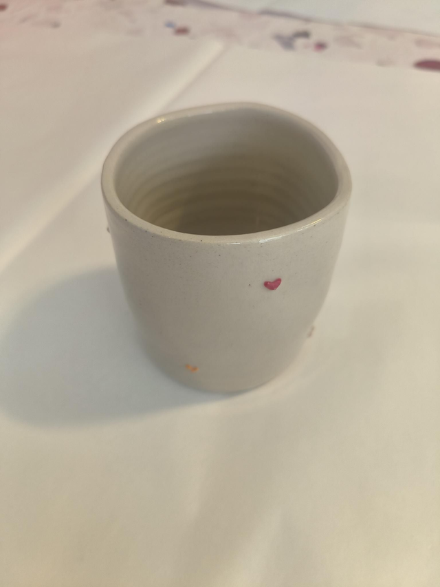 Tasse sans anse 3D coeurs