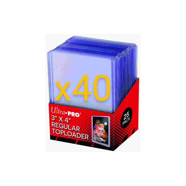 Ultra Pro CARTONE 40x25 Regular Standard Toploader - Clear (3" x 4") 