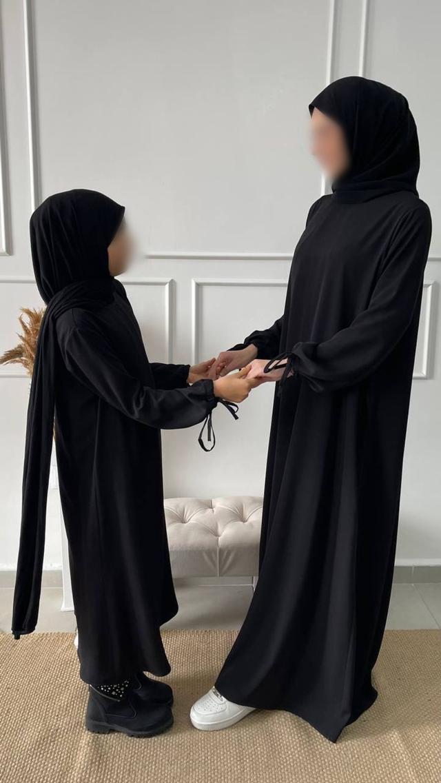 ABAYA MÉRE FILLE NOIR