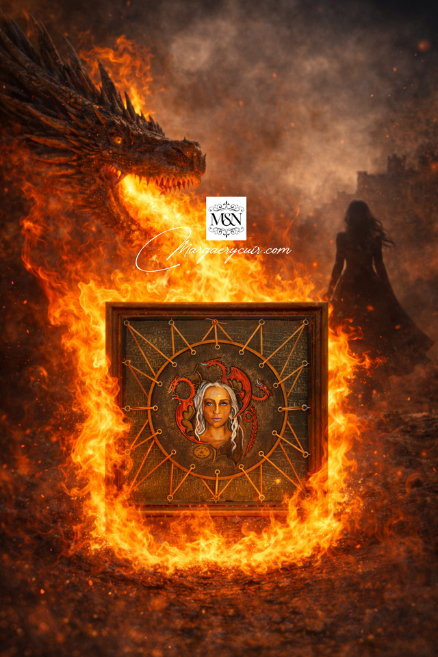 Portrait de Daenerys en cuir repoussé-Univers Fantasy