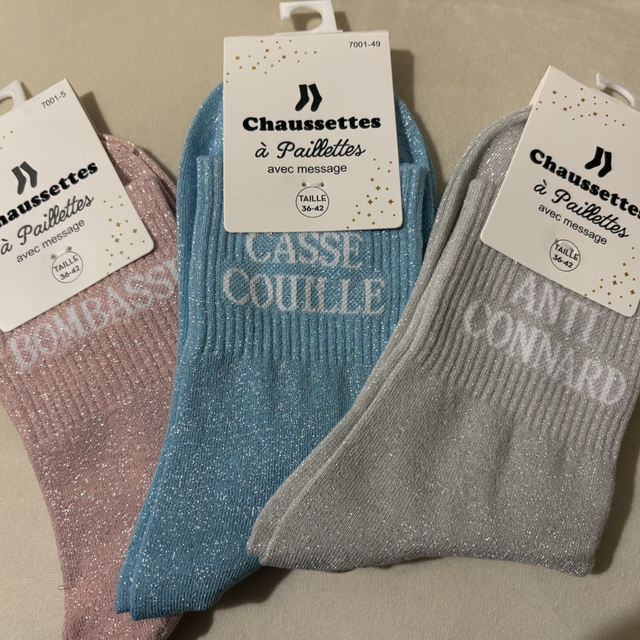 Chaussette à paillettes lot 19