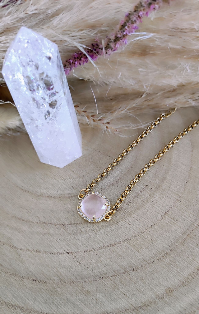 Bracelet "Éclat" Quartz rose N°8