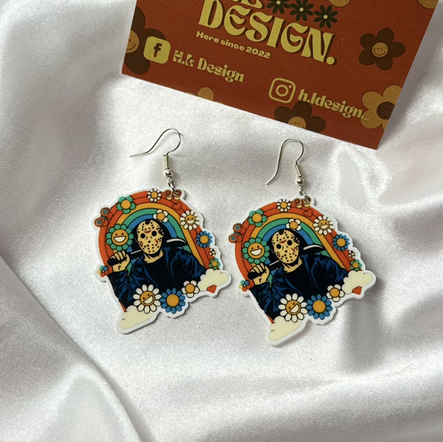 Happy Jason Vorhees Earrings 