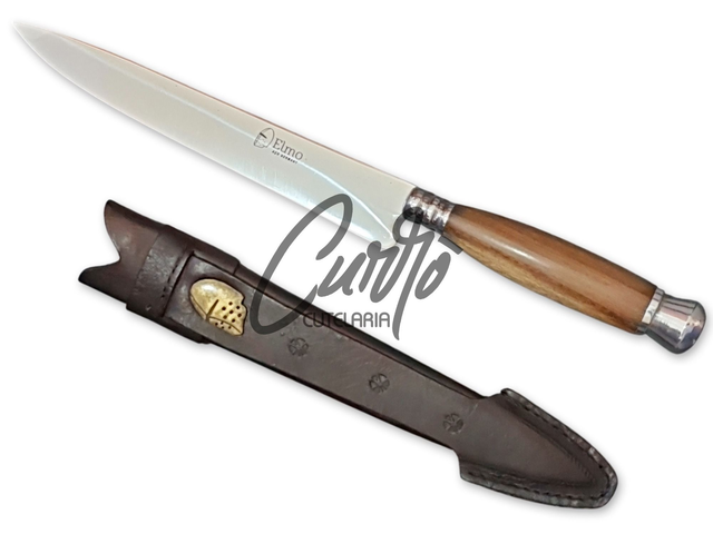 Faca Campeira Missioneira Especial Elmo Inox Madeira 7 Pol
