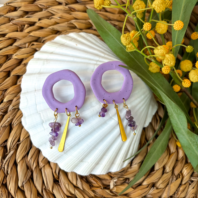 Pendientes Aura Bohem Amatista