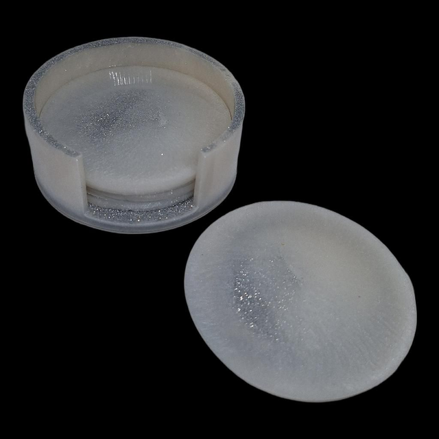 Lot de 4 dessous de verre et support