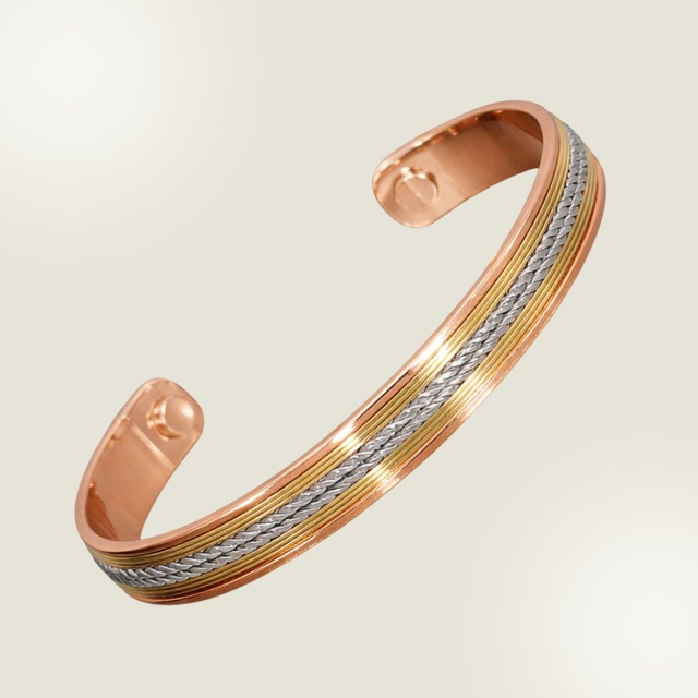 Bracelet Magnétique de Luxe en Cuivre Pur (99,9%) avec 2 aimants